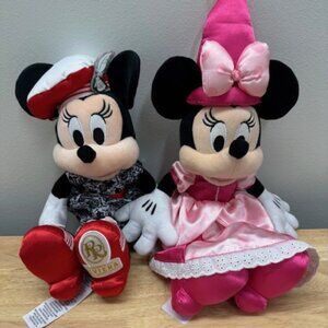 Disney Minnie Mouse Plush Bundle – Riviera Resort Exclusive + Princess Minnie –